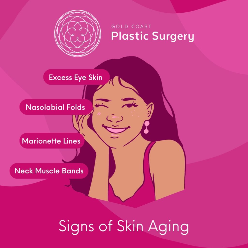 signs of facial aging face lift